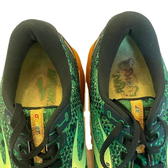 Ghost 14 Brooks Men Shamrocks Run lucky 11 Green Gold St Patty’s Day Green Irish - Picture 7 of 10